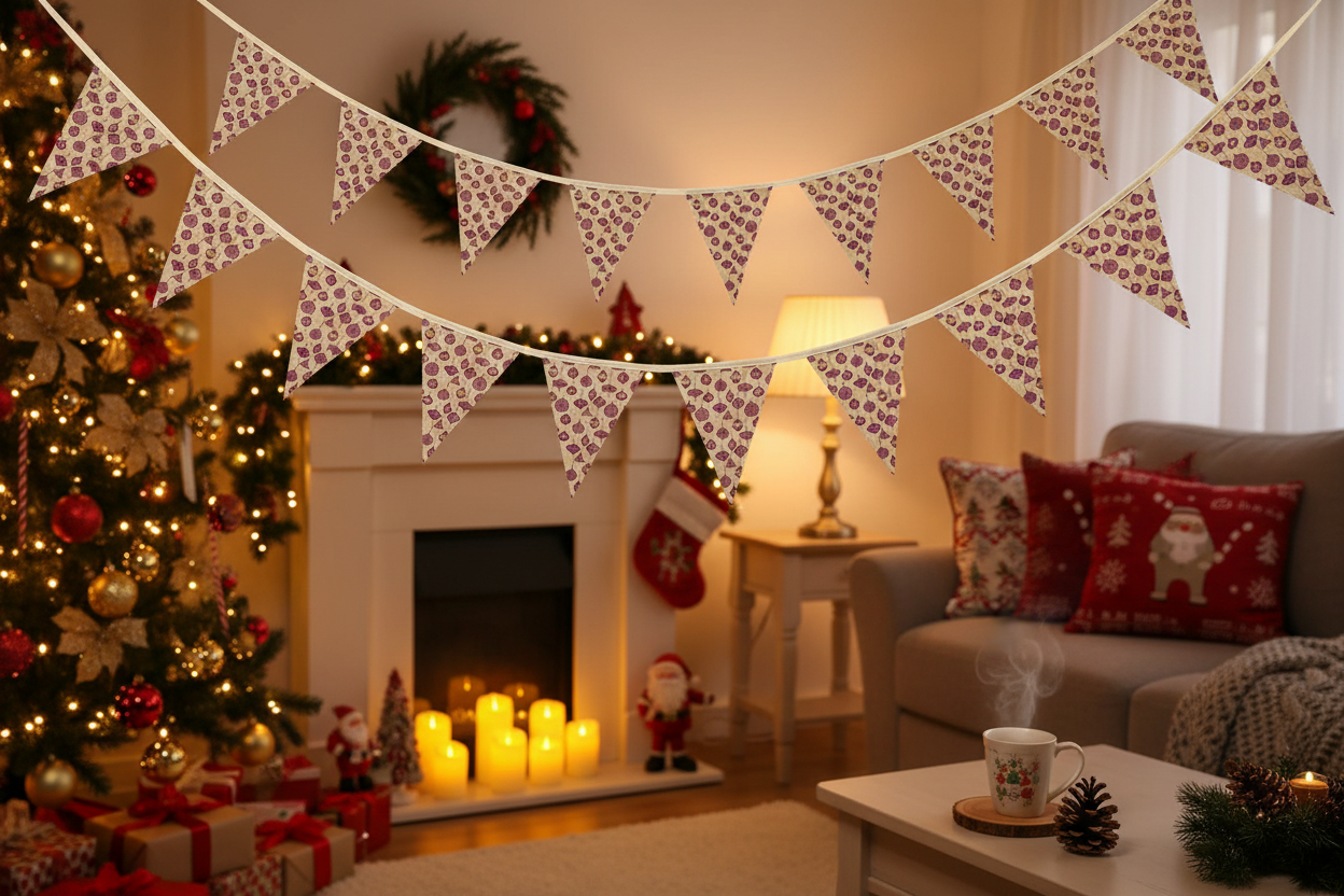 Christmas Decorations Bunting Festive Scene