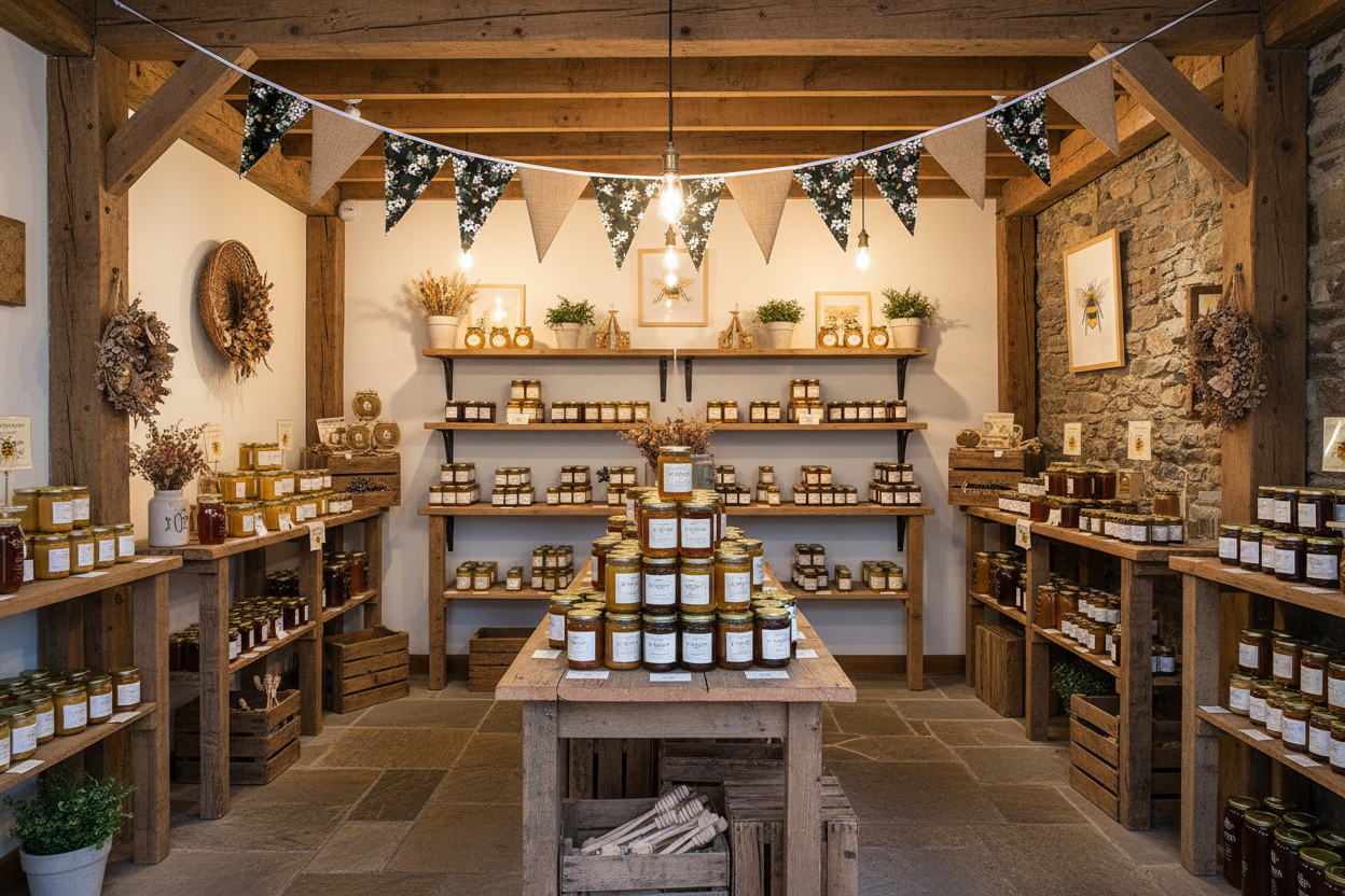 Hessian & Manuka with Bees - Honey Shop