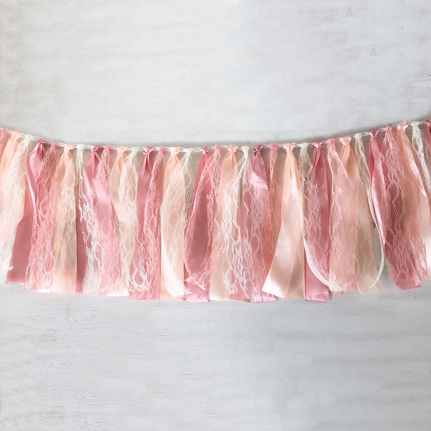 Peach Tones Ribbon Garland