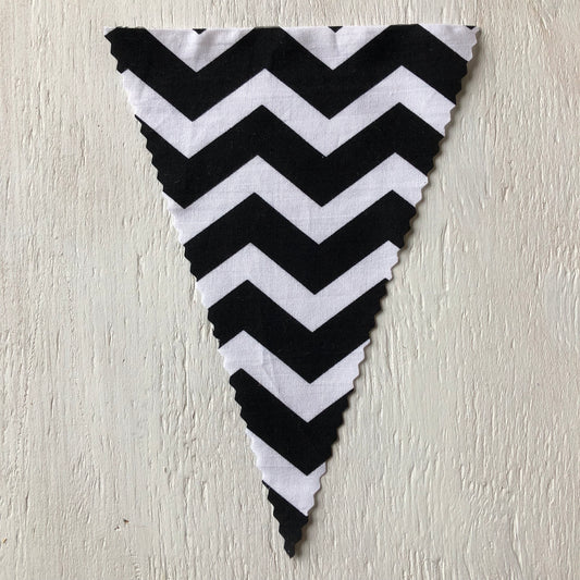 Black & White Large Chevron Flag