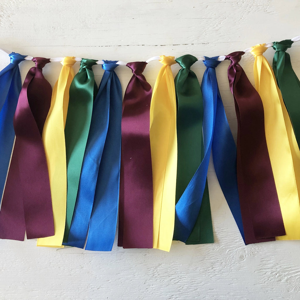 School Colours Ribbon Garland Ivy Inspired