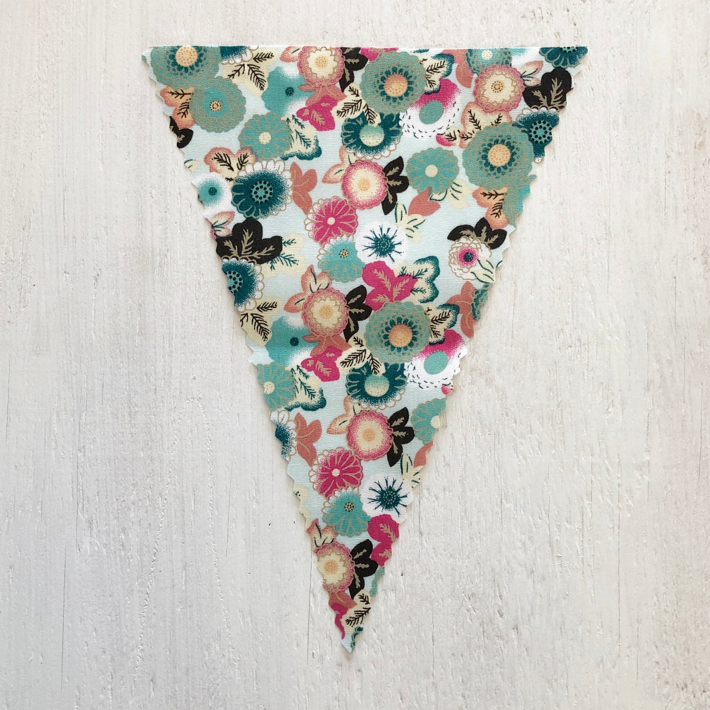 Mint Floral Flag