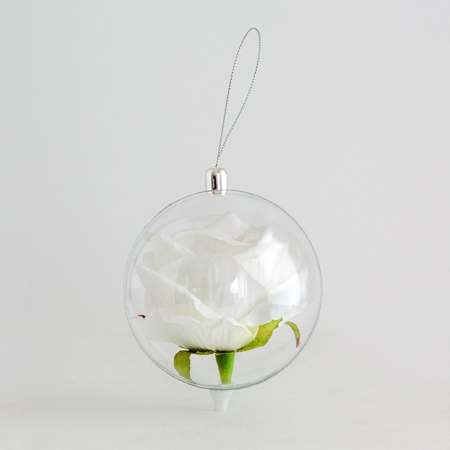 Rose Globe - White Rose 10cm