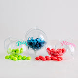Clear Bauble - 8cm - Personalised