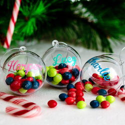 Clear Bauble - 8cm - Personalised