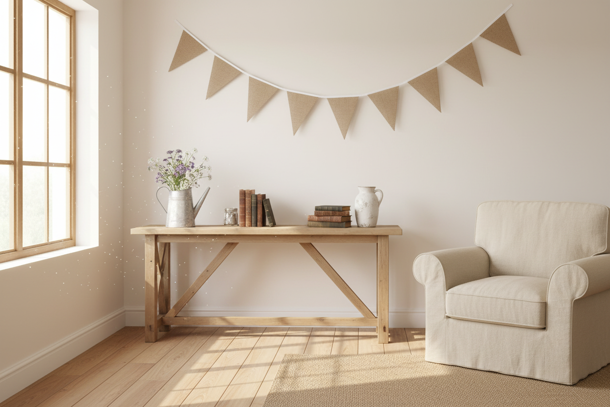 Hessian Bunting Farmhouse