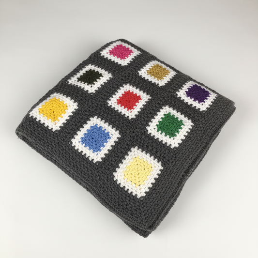Stained Glass Throw Folded Clean Background