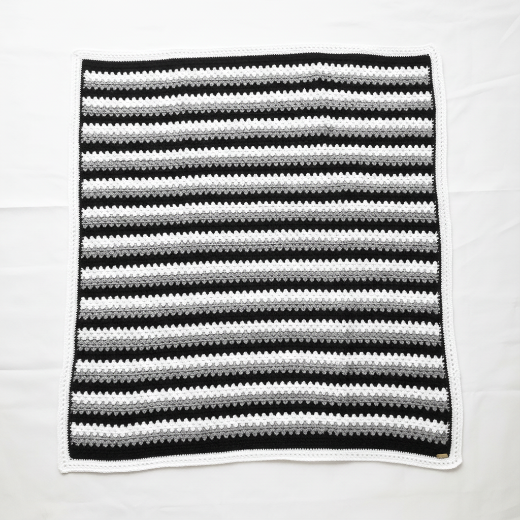 Stripe Crochet Throw Clean Background