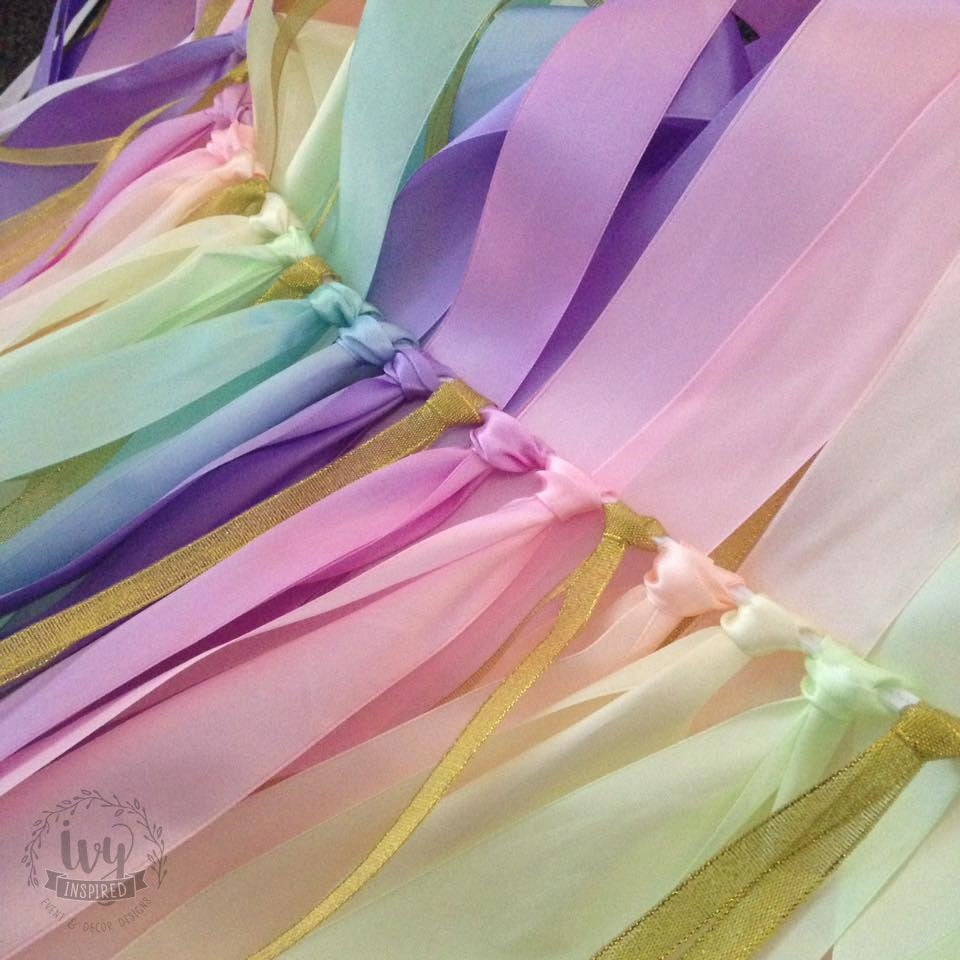 Custom Ribbon Garland - Your choice of colours