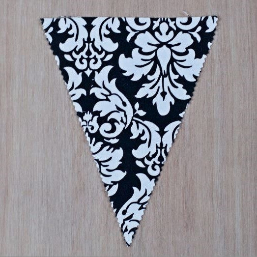 Black & White Damask Flag