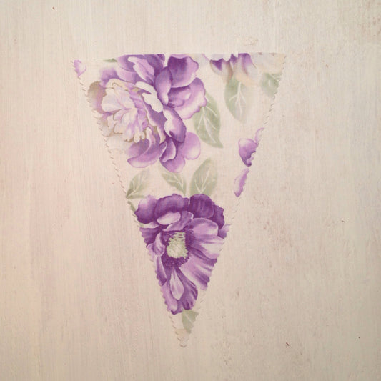 Dark Purple Floral Flag