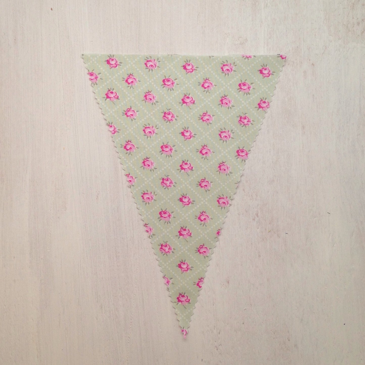 Green & Pink Pastel Mini Floral Flag