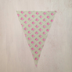 Green & Pink Pastel Mini Floral Flag
