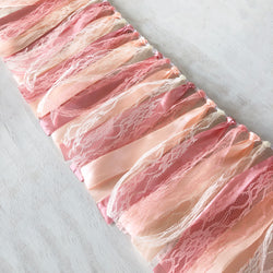 Peach Tones Ribbon Garland