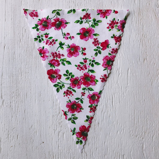 Raspberry Blossoms Flag