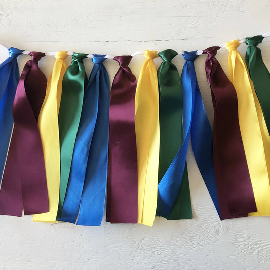 School Colours Ribbon Garland