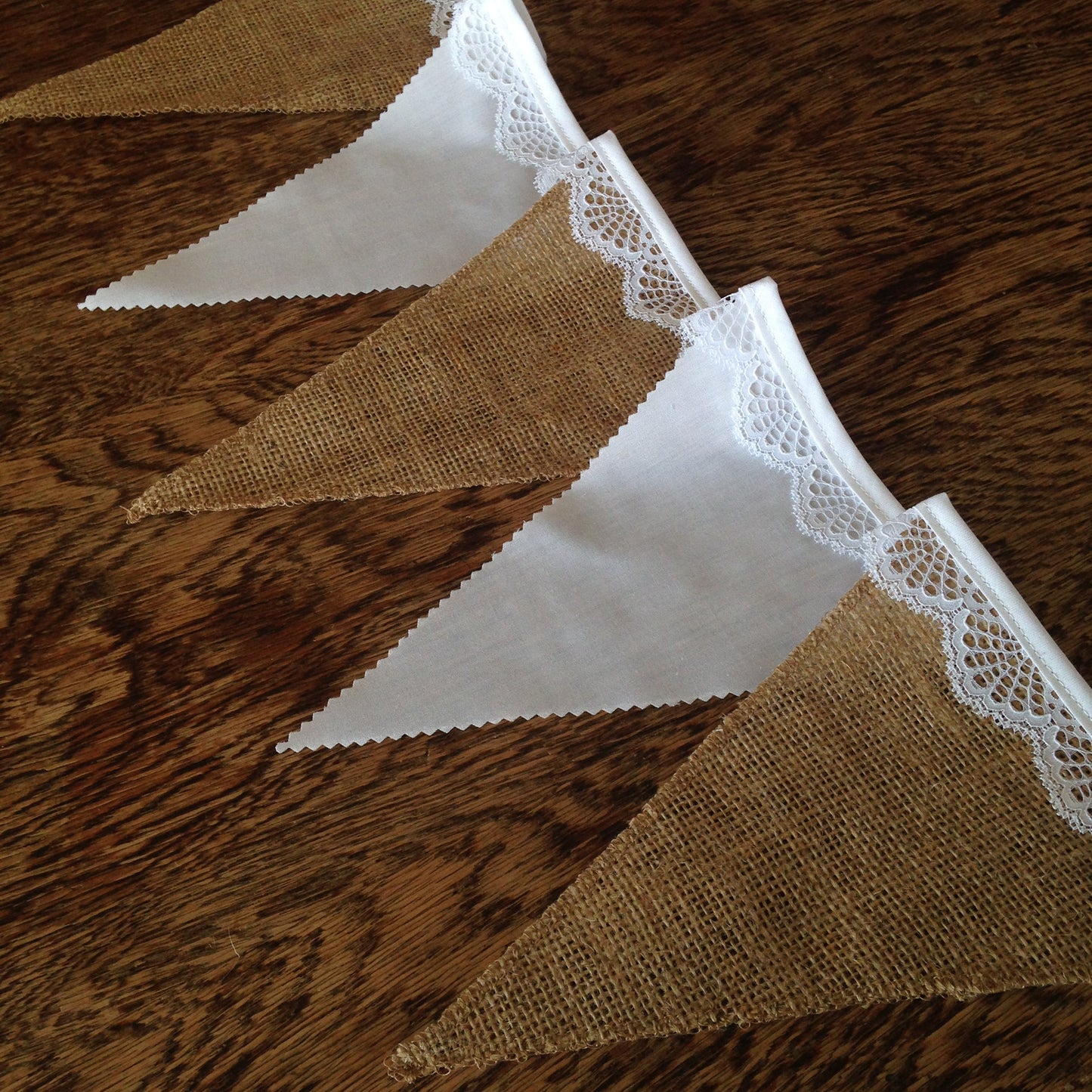 Hessian flags wedding