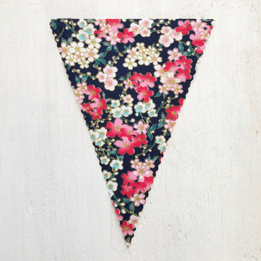 Floral on Navy Flag