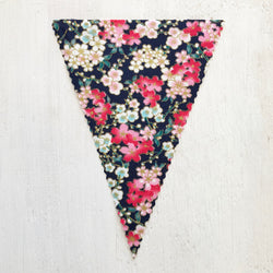 Floral on Navy Flag