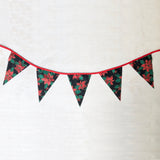 Black & Red Poinsettia Bunting
