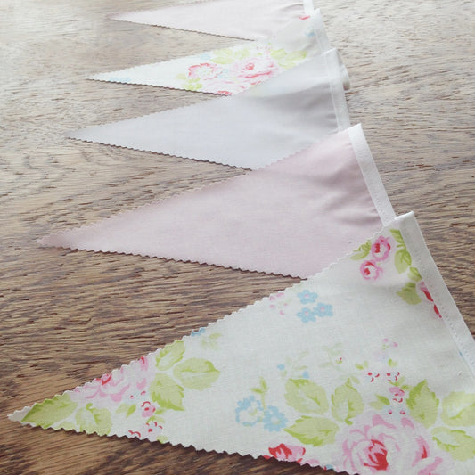 Baby Pink, White & Blue Floral Mix