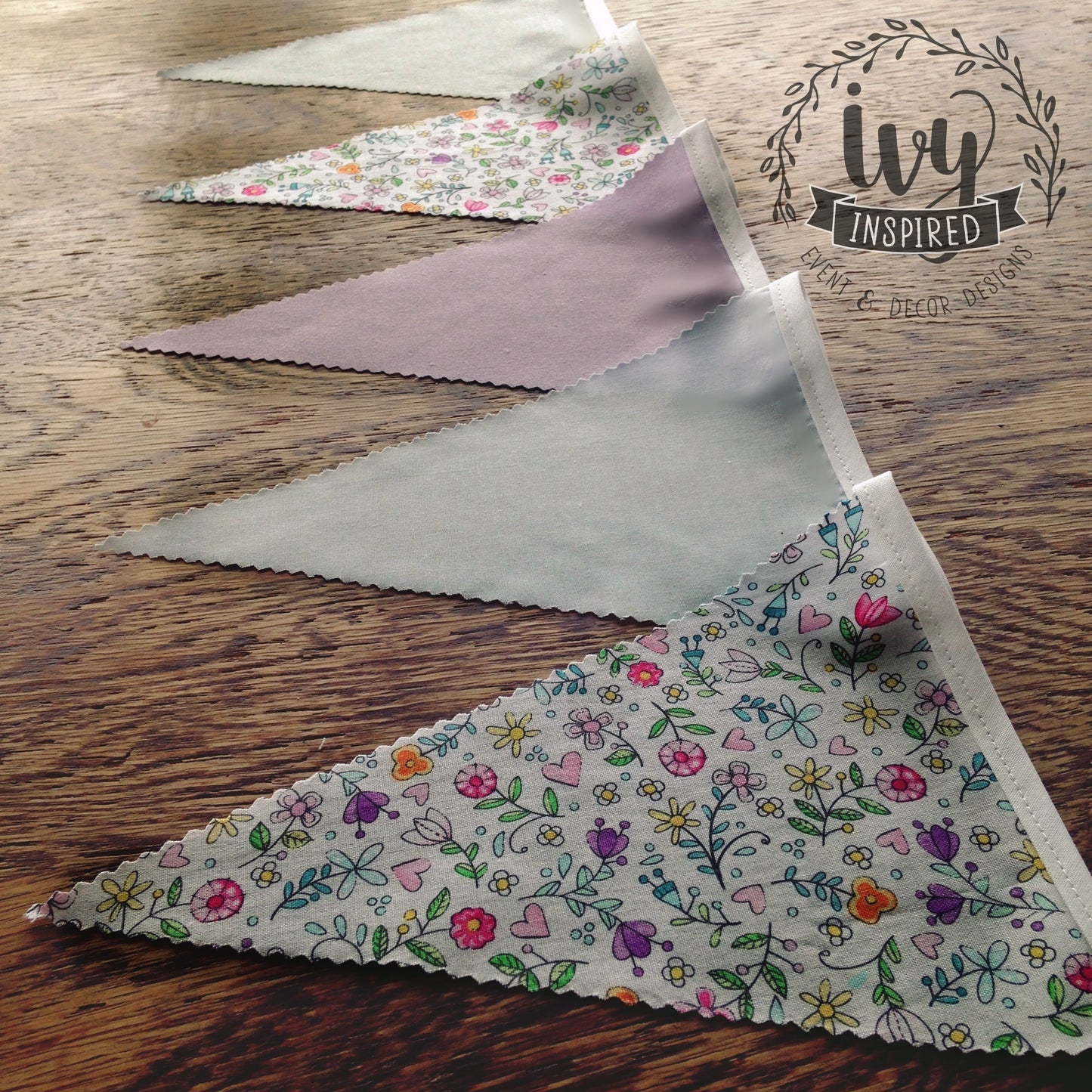 Multi Coloured Floral Flag