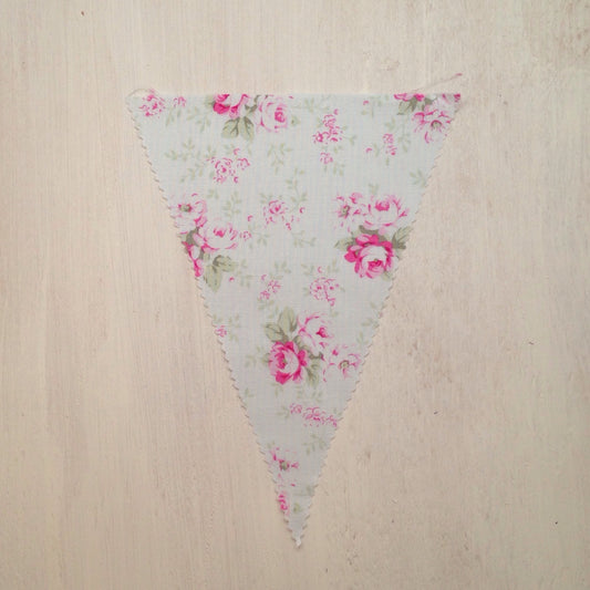 Light Blue Floral Flag