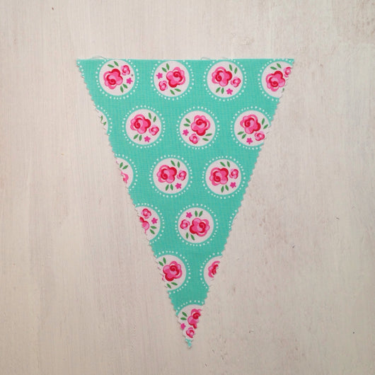 Mint & Pink Floral Flag