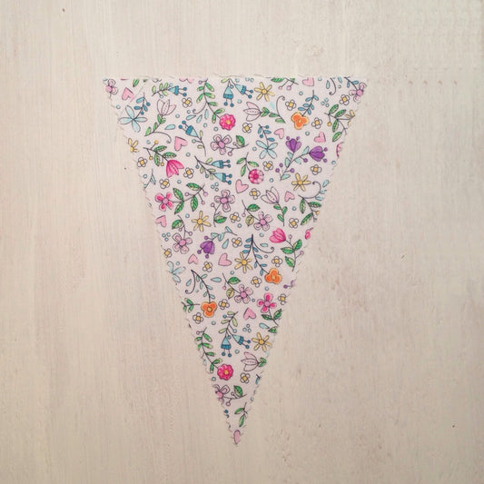 Multi Coloured Floral Flag