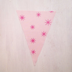 Pink Metallic Star Flag