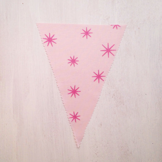 Pink Metallic Star Flag